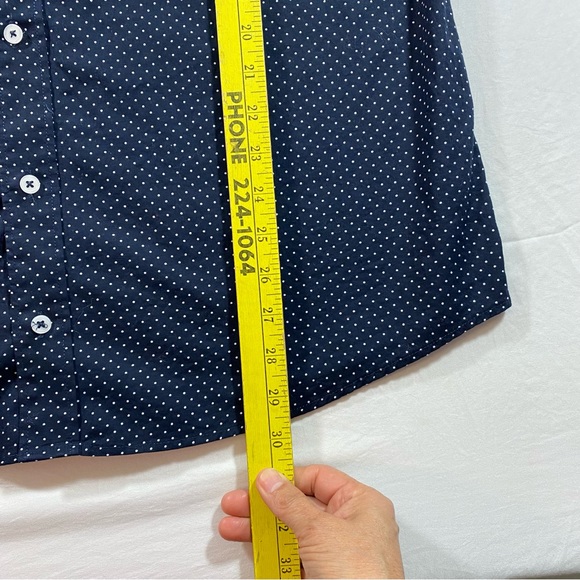 Nick Graham Shirt Men’s X-Large Button Down Polka Dot Stretch Long Sleeves Shirt - Picture 10 of 12